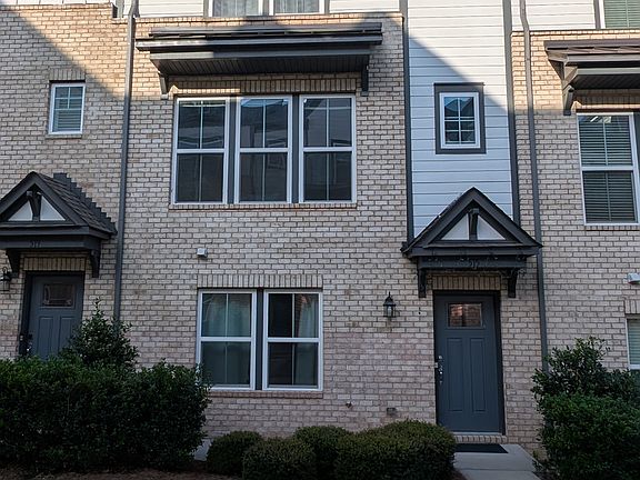 Front view of townhome