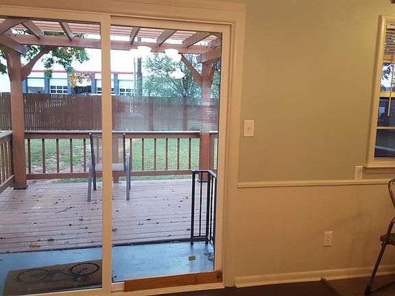 Looking out backdoor