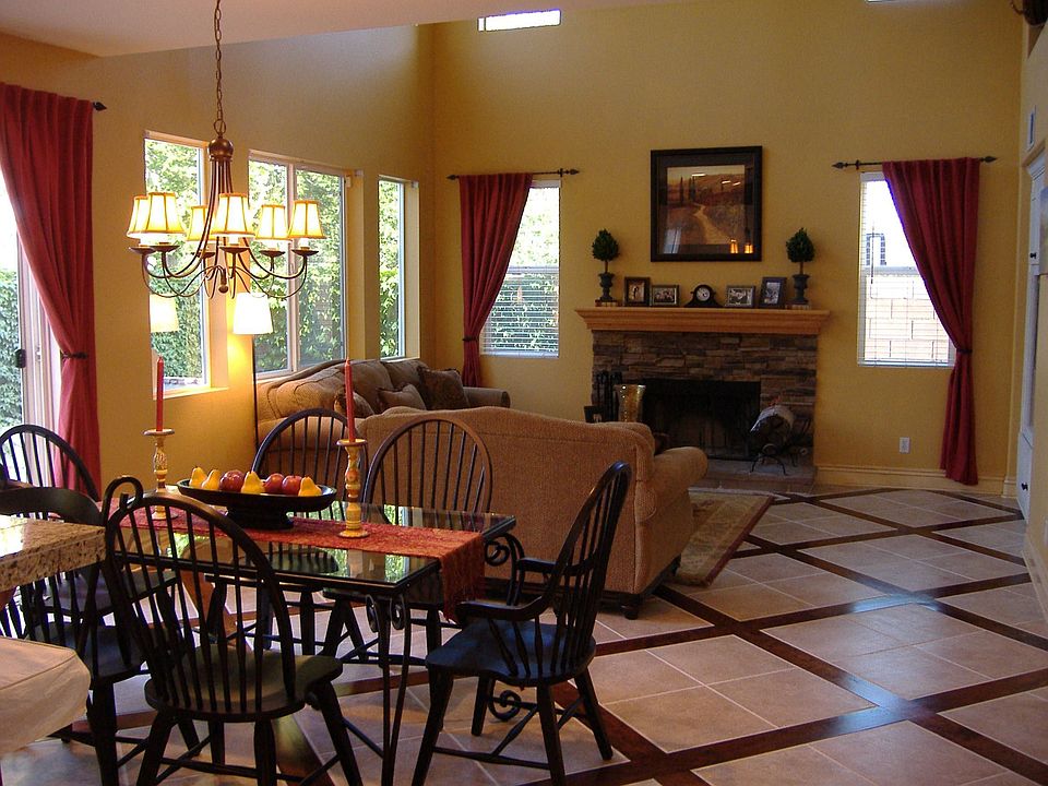 dining area overlooking family room