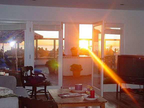 Sunset view from living room