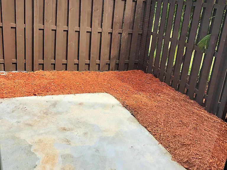 Private fenced patio
