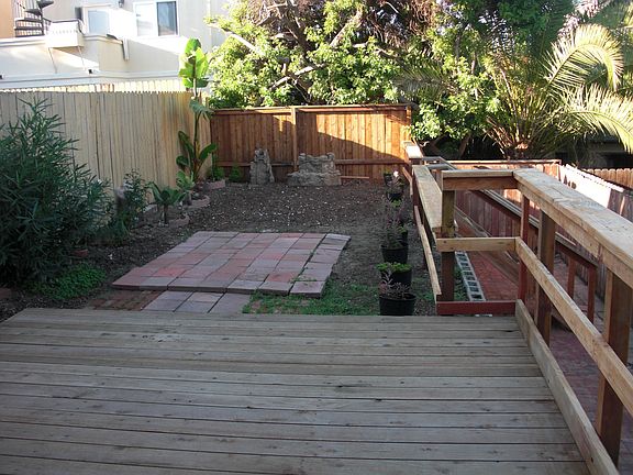 Deck and upper yard