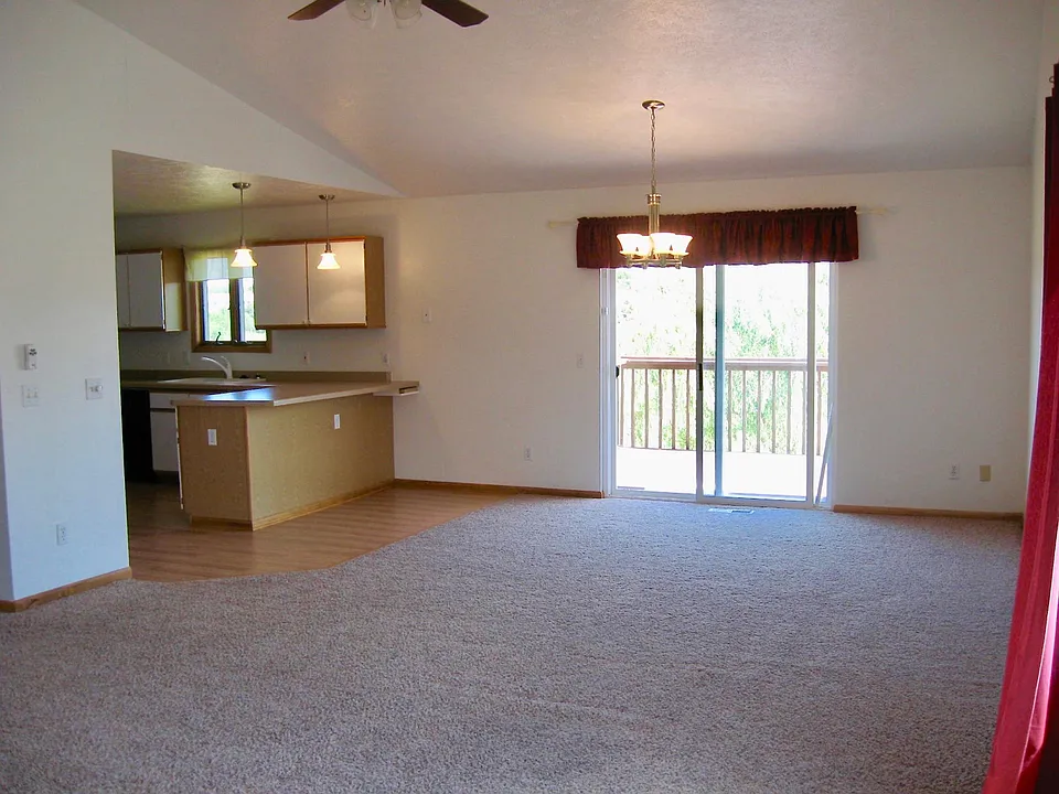 Kitchen/Dining with private deck.