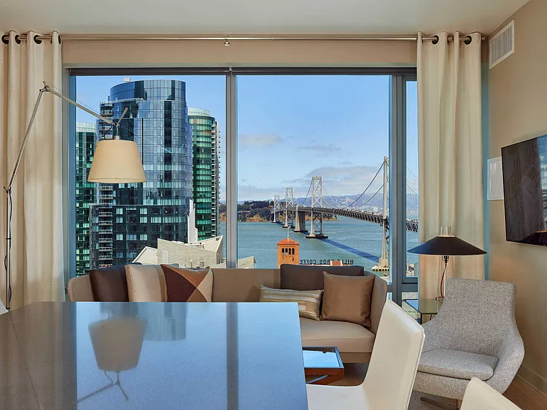 Living Room with Floor-to-Ceiling Windows