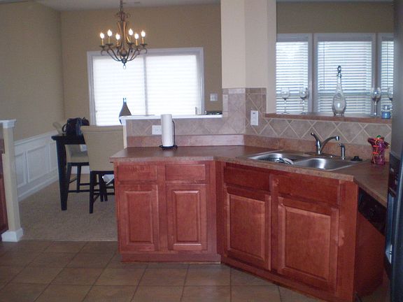 view to family room and over-sized sink