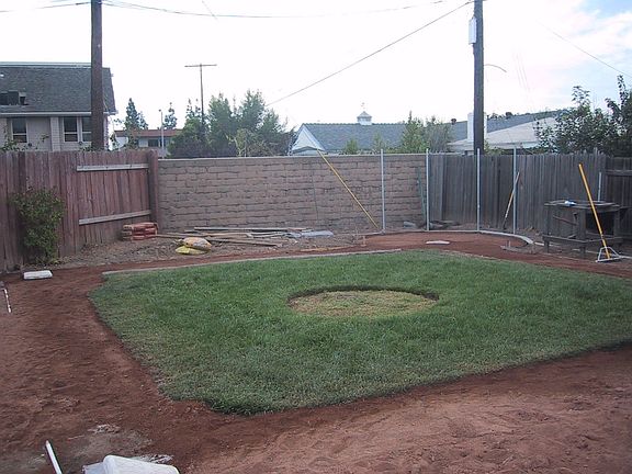 Backyard baseball field