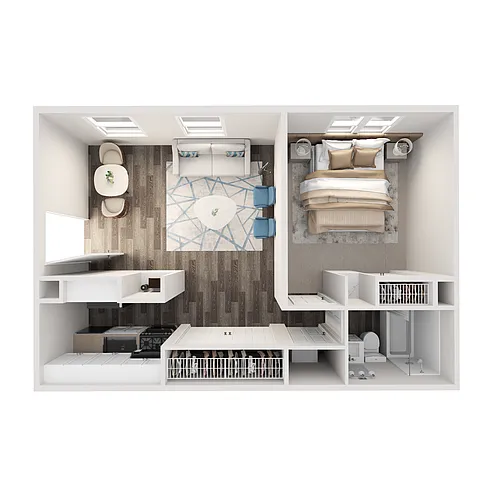 Floor plan 1 Bedroom/1 bath