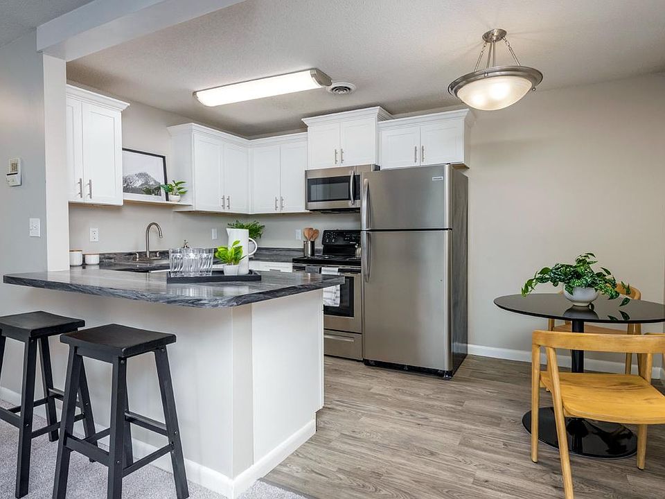 Your kitchen opens up to a dining area which overlooks the living area.