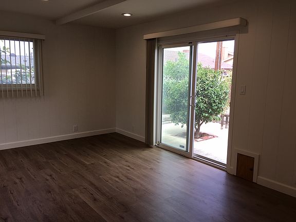 Living room slider to rear yard