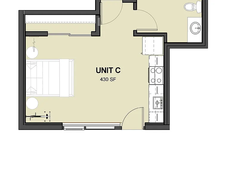 studio - 430sf studio - 430sf