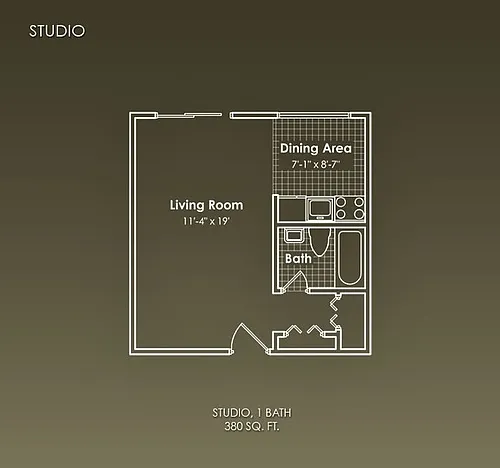 Floor plan Studio Standard