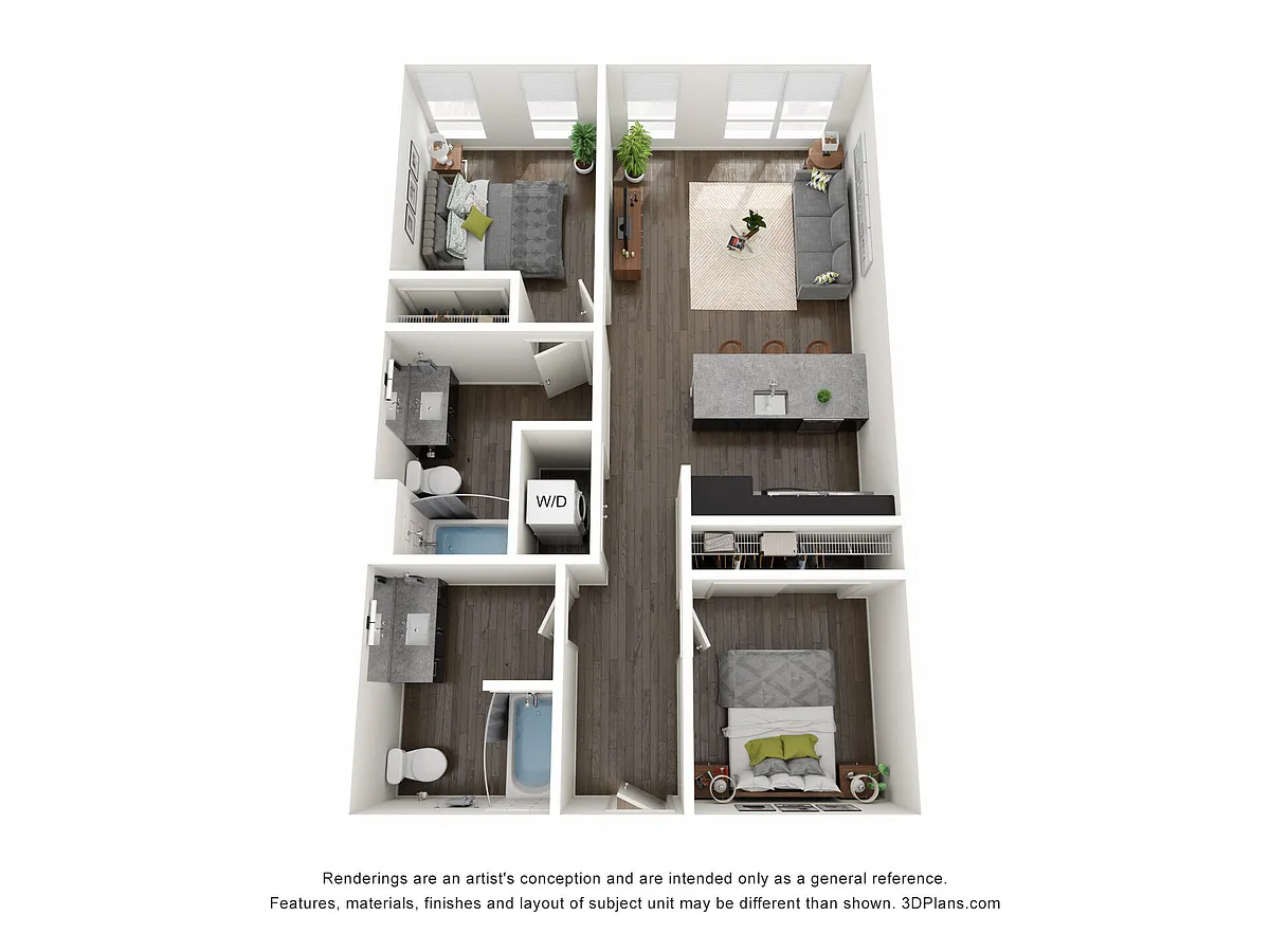 Floor plan Urban 2 Bedrooms E