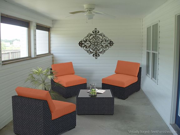 Virtually staged patio