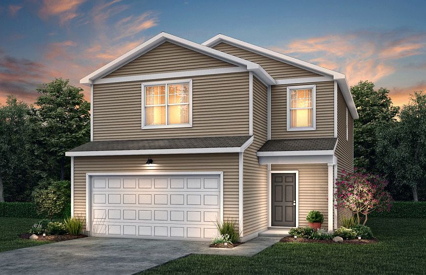 Oriole Exterior TD102 features siding, covered front door and 2 car garage