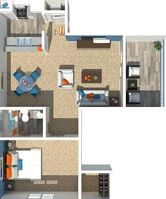 1 Bedroom 677 1 Bedroom 677