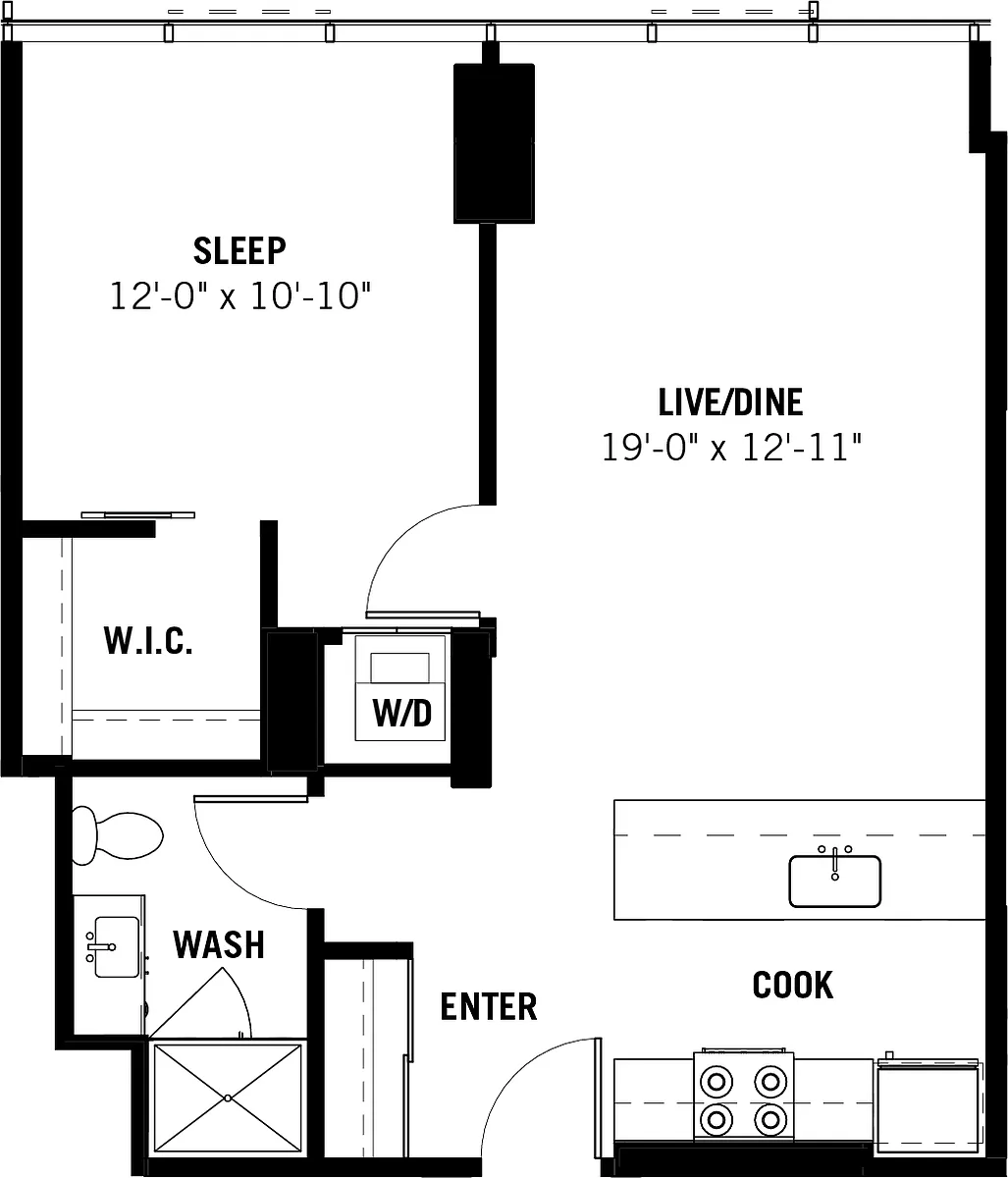 Floor plan One Bed 04