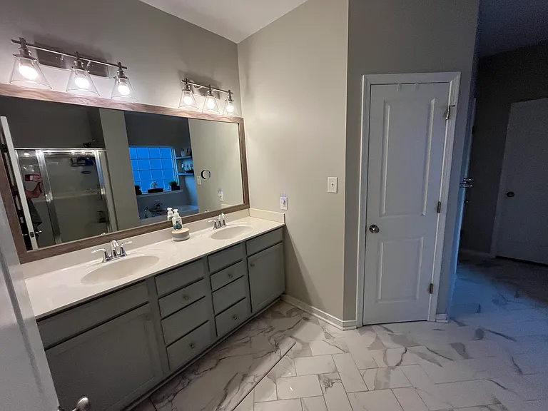 Downstairs master double sinks