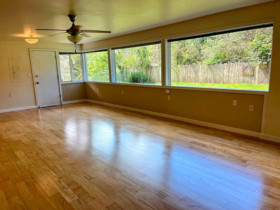 Front door and living room