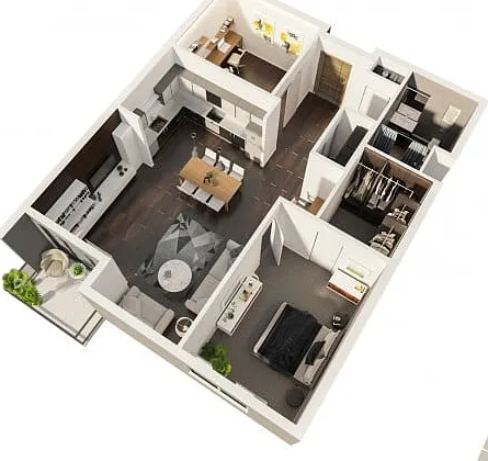 One Bedroom One Bath with Den One Bedroom One Bath with Den