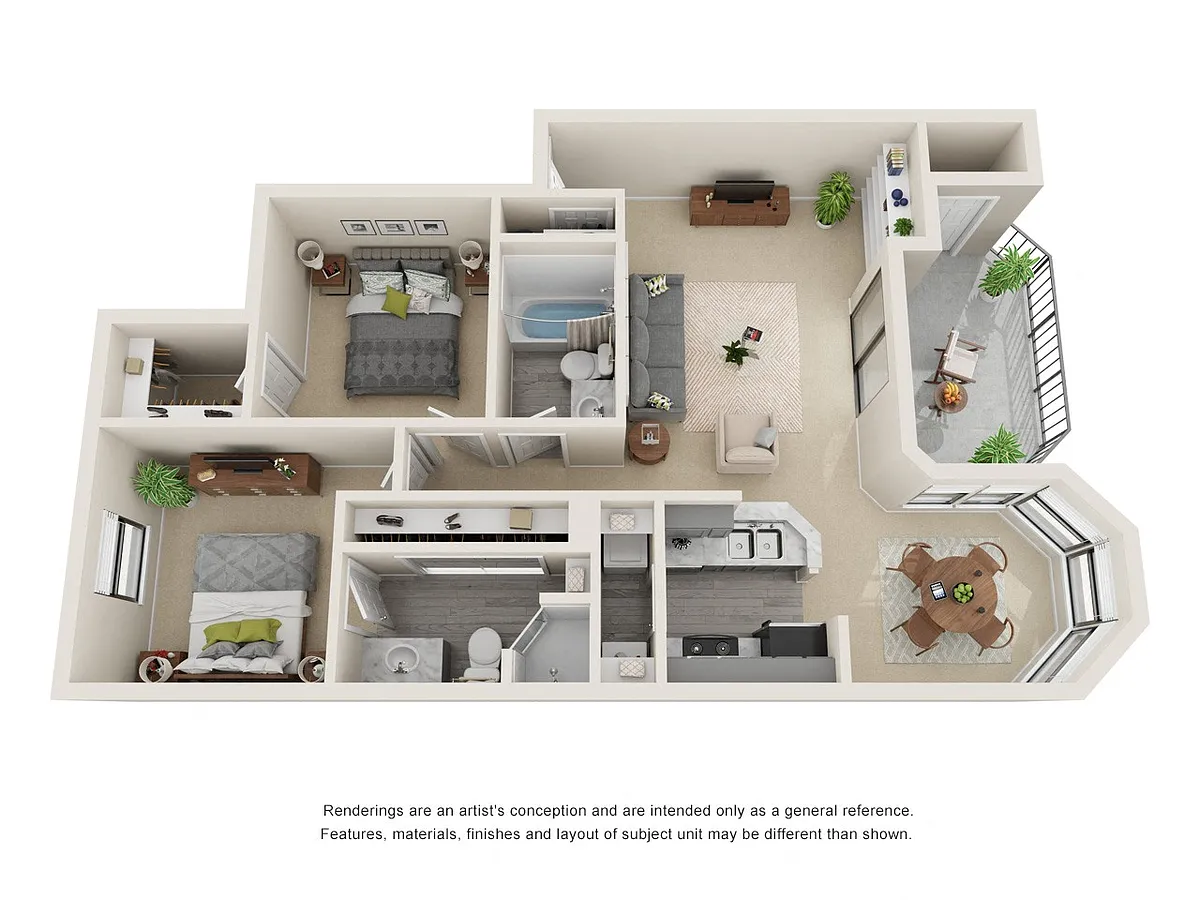 Floor plan B1 - Renovated