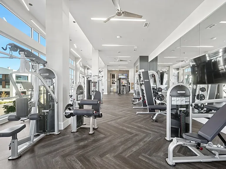 State-of-the-art fitness center with strength equipment