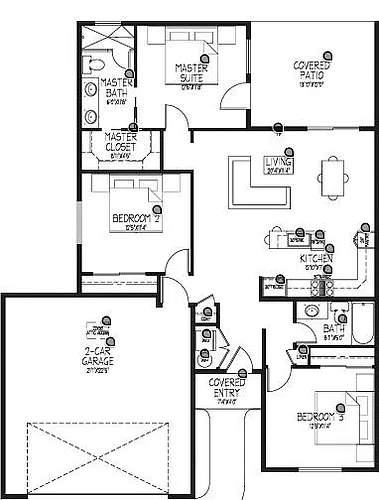 Floor plan Three Bedroom - 3BA