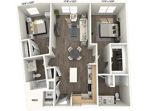 Floor plan B6-1172sf-FinishIII