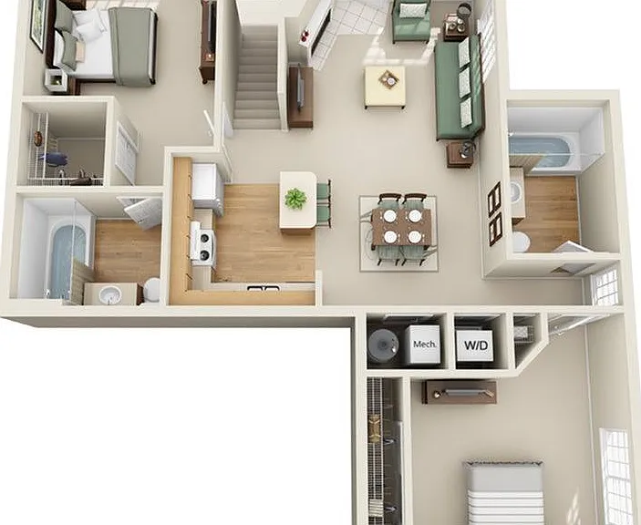 2 Bedroom | 2 Bath | 1090 SF 2 Bedroom | 2 Bath | 1090 SF