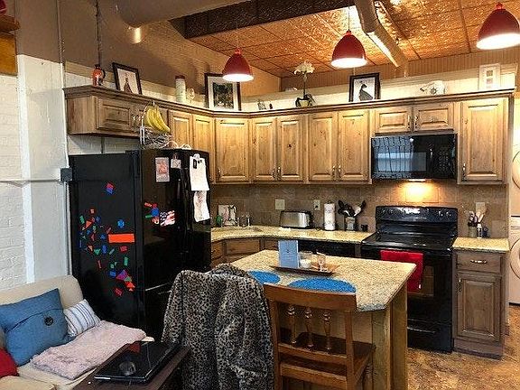 Kitchen overlooking Living Space