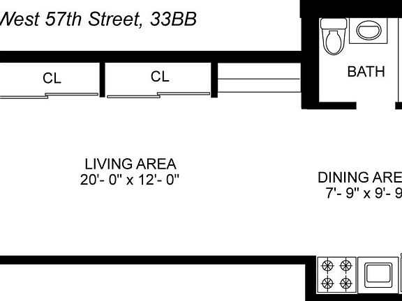 2nd image of 347 W 57th St #33BB