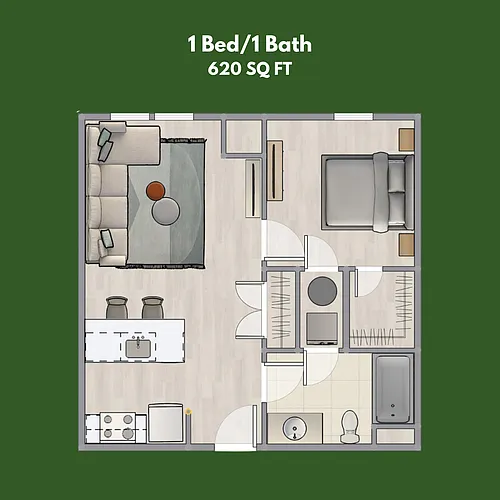 Floor plan 1-Bedroom