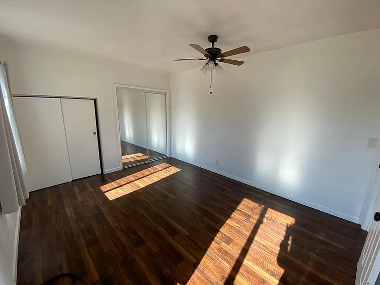 Spacious bedroom with double closets