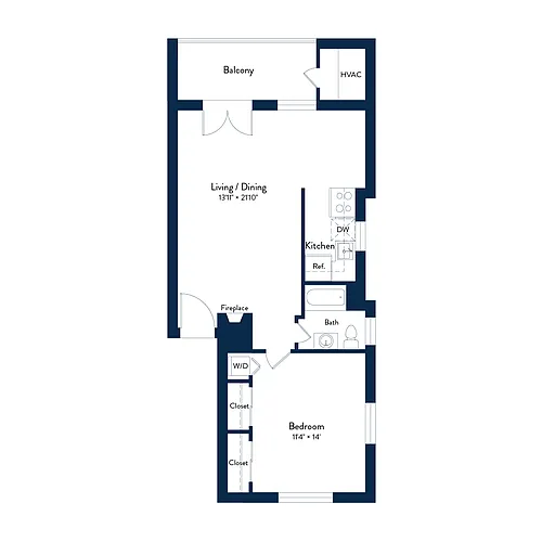 Floor plan 1 Bedroom
