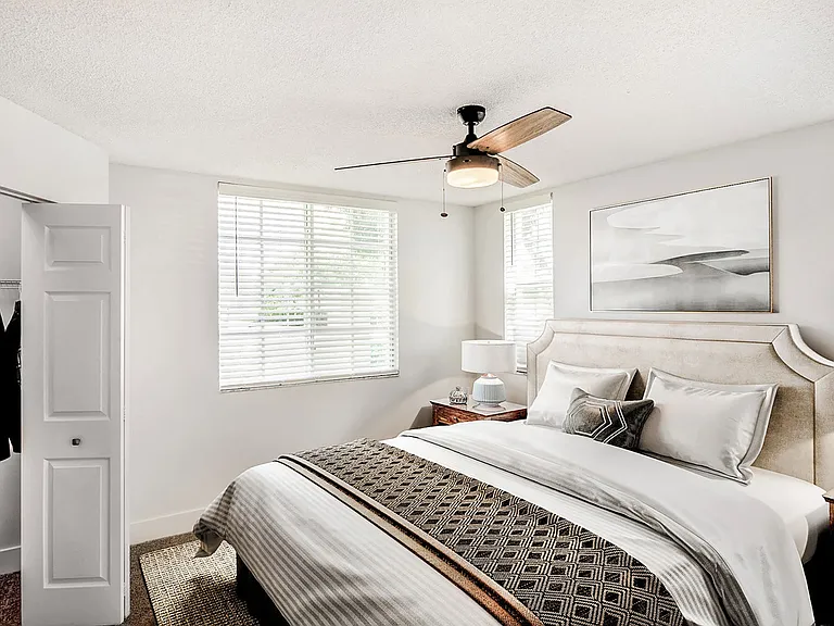 Spacious bedrooms accommodate any bed size