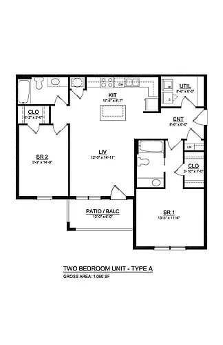 Floor plan 2BR-A