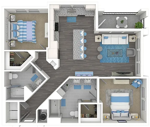 Floor plan The Moonstone (B5) | 1120 SF