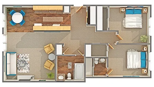 Floor plan Hall - The Beaverton