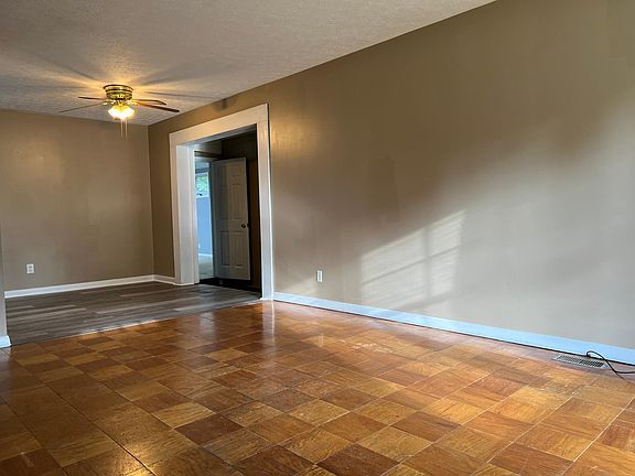 Open view of the living room and dining area, when enter the front door