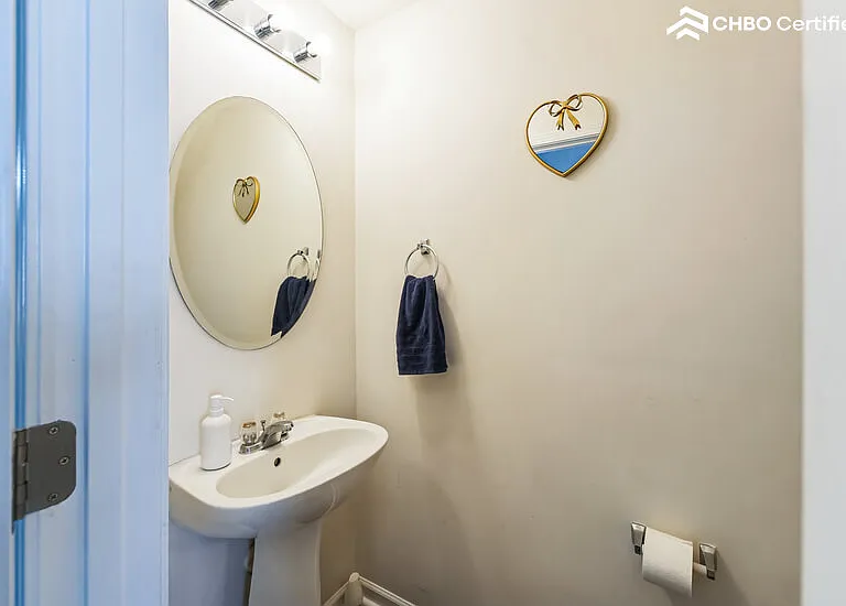 Half bath on the first floor.