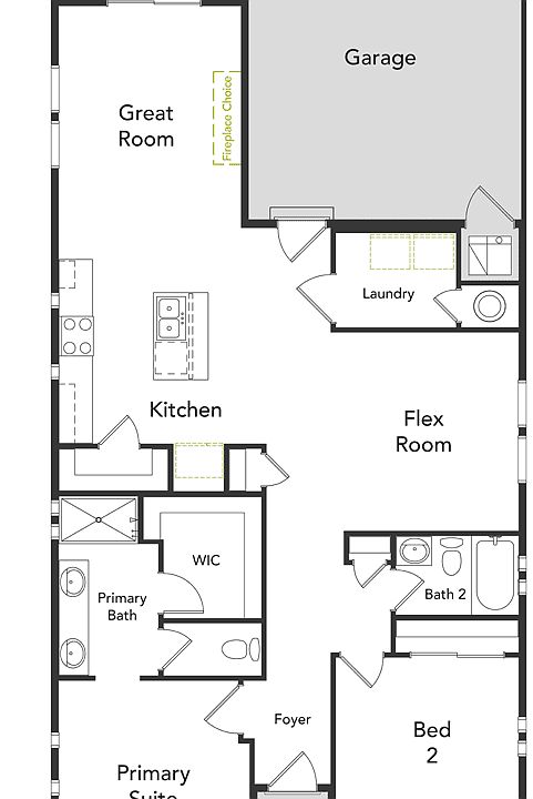 A layout of the Larkspur floorplan