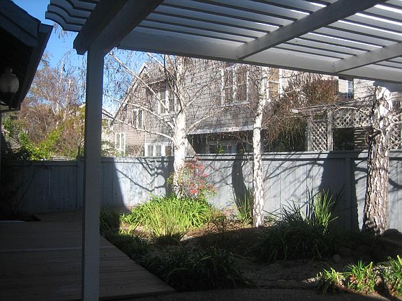 Arbor in rear yard