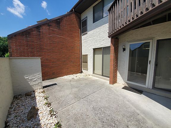 Large outdoor patio with lots of opportunities for gatherings and fun!