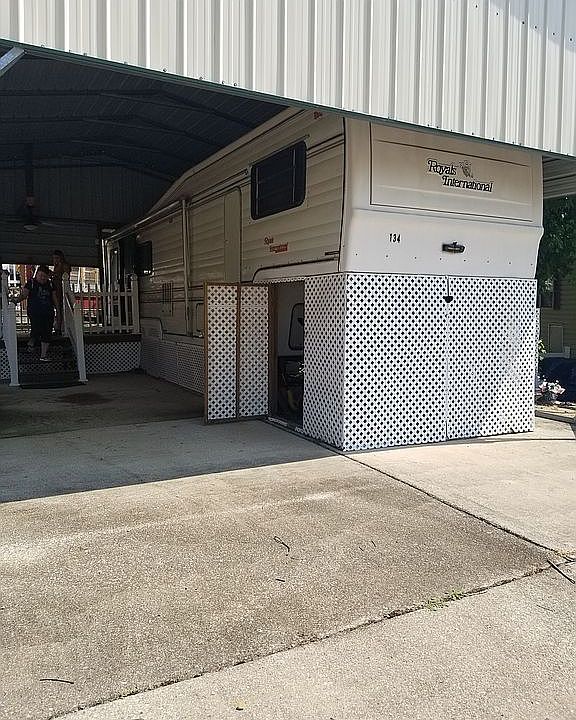 Large carport and camper