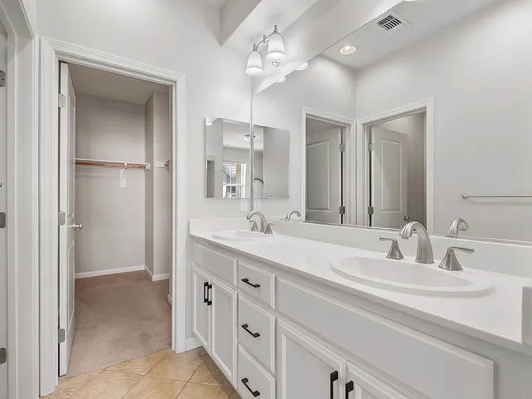 Master vanity and closet