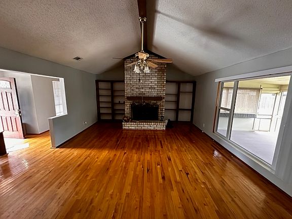 living room with fireplace