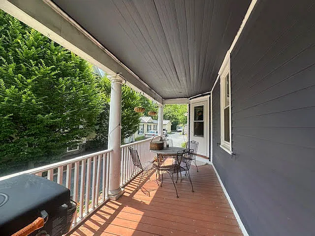 shared covered front porch