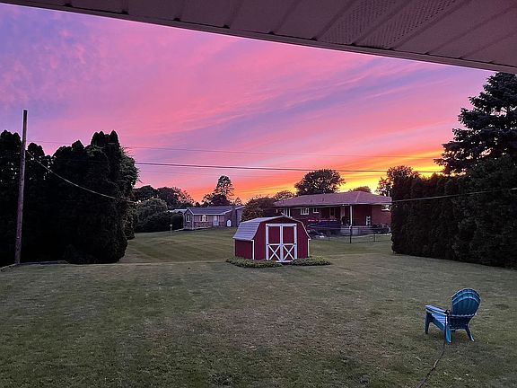 Sunset view from backyard