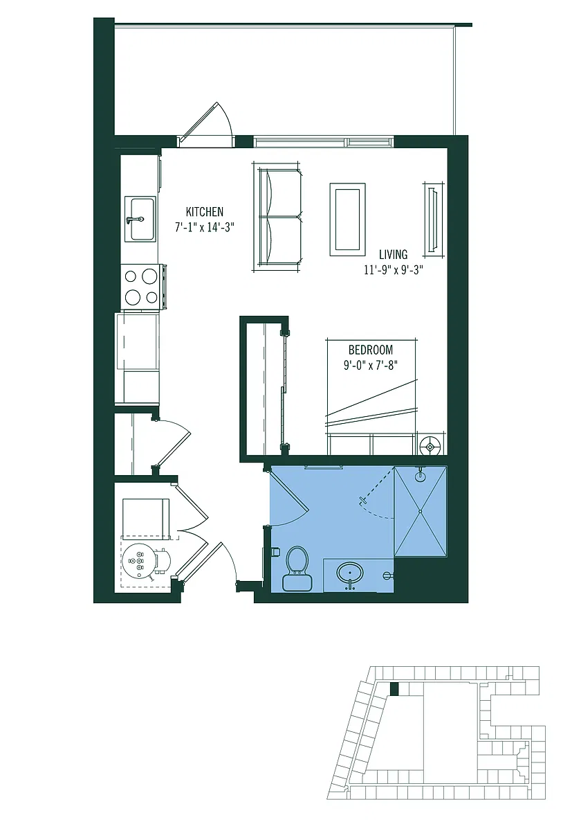 Floor plan Studio-S1