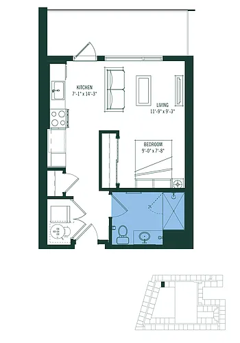 Floor plan Studio-S1
