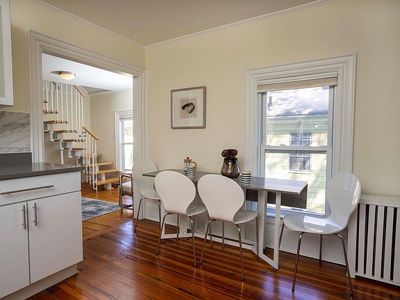 View from kitchen into living area